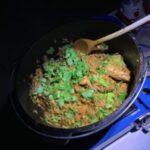 Chicken curry in cast iron